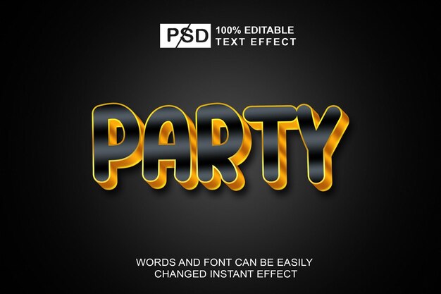 A black background with the words " party " on it