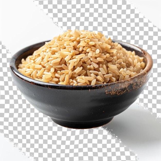 PSD a black bowl of rice with a black rim and a black rim