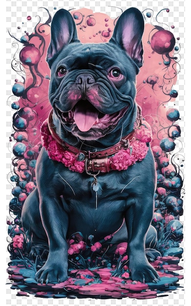 PSD a black dog with a necklace on it that says quot pug quot