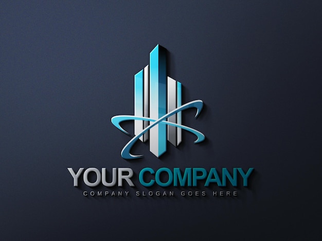 a black poster with a logo for your company