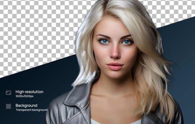 PSD a_blonde_vrouw_in_de_stijl_van_fotorealistische_rendering