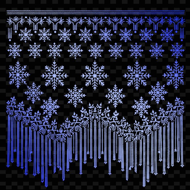 PSD Синий и черный фон с снежинками и черным фоном