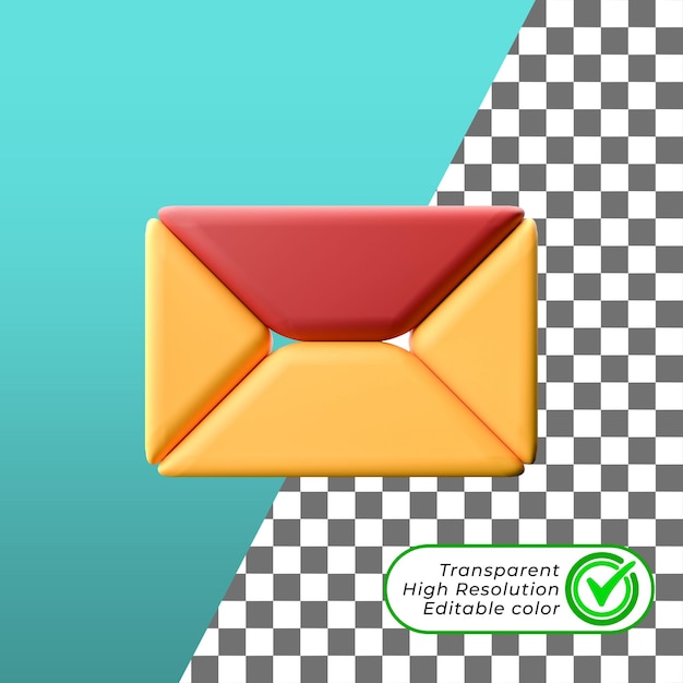 PSD 青と緑の背景に紙の封筒と緑の四角。