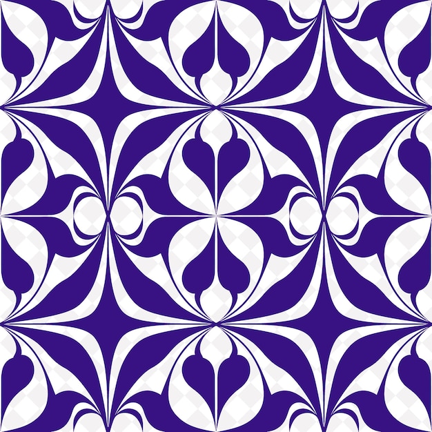 PSD 白い花がついた青と紫のパターン