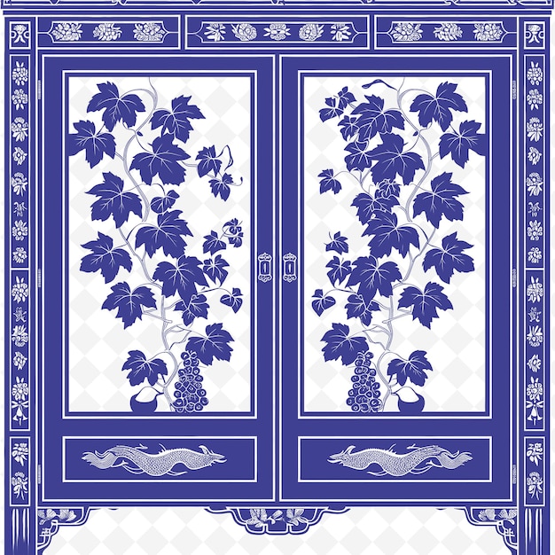 PSD 青と白のパターンを持つ青と白の壁