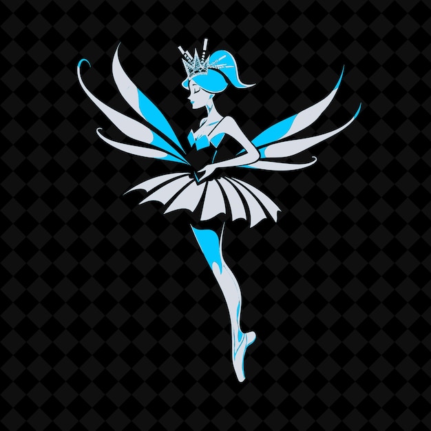 PSD Голубой ангел с голубыми крыльями на спине