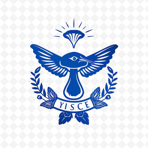 PSD 青い鳥がシンボルの上に描かれている