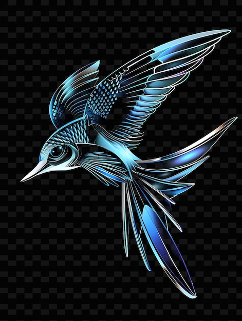 PSD a blue bird with a blue and black background with a blue and black background