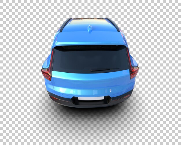 a blue car with the hood open and the license plate on the front