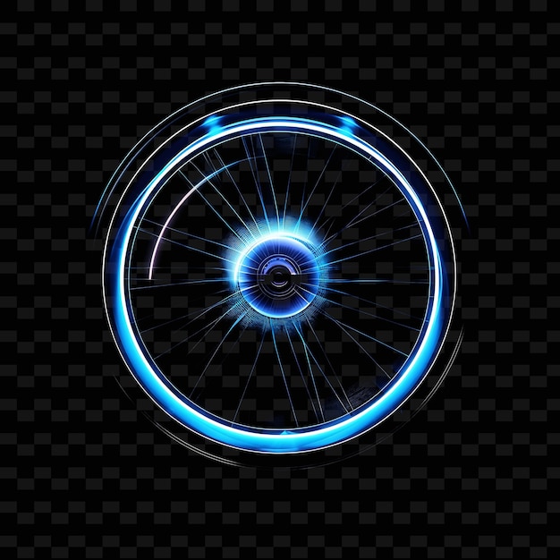 PSD 파란색 빛이 있는 파란색 원과 안쪽에 빛이 있는 푸른색 원