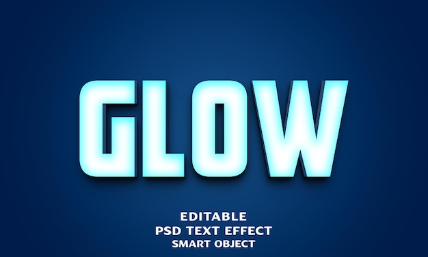 a blue poster that says glow - up