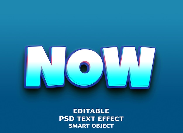 a blue sign that says now 3d text on it