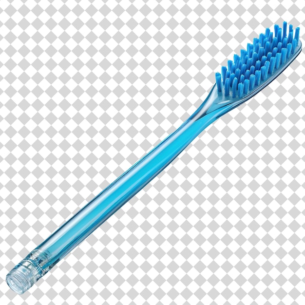 PSD 透明な背景のpsdファイルに隔離された青い歯ブラシ