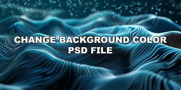 PSD ストックの背景に多くの点がある青い波