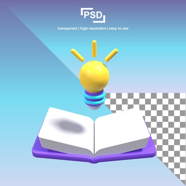 A book that has a light bulb on it