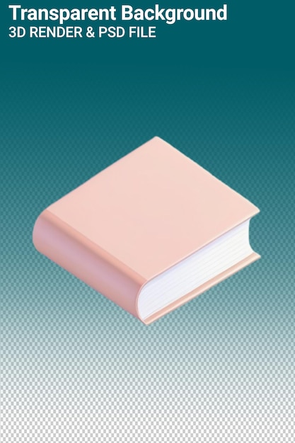 PSD a book with a pink cover on it