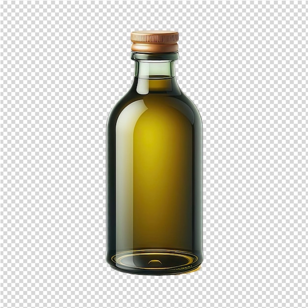 PSD a bottle of alcohol with a gold cap