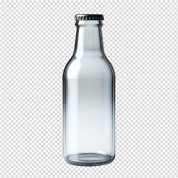 PSD a bottle of clear liquid with a silver cap