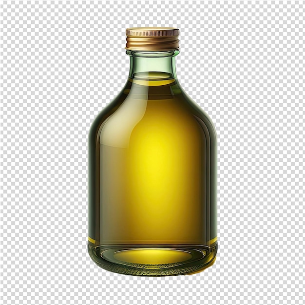 PSD a bottle of olive oil is shown on a transparent background