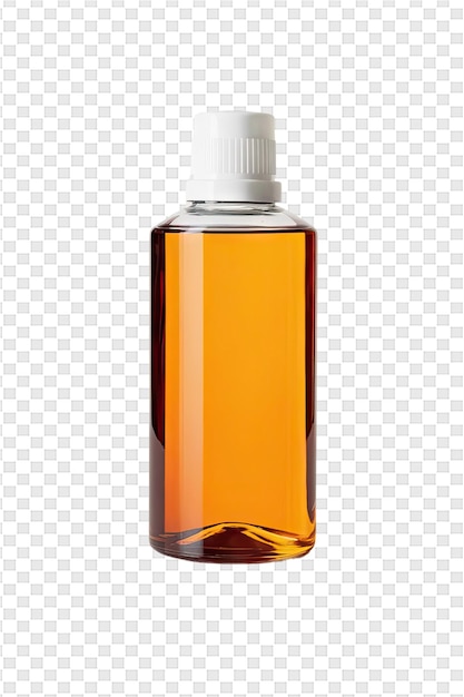PSD Бутылка оранжевой жидкости с белой крышкой