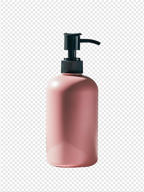 PSD Бутылка розового мыла с золотой ручкой