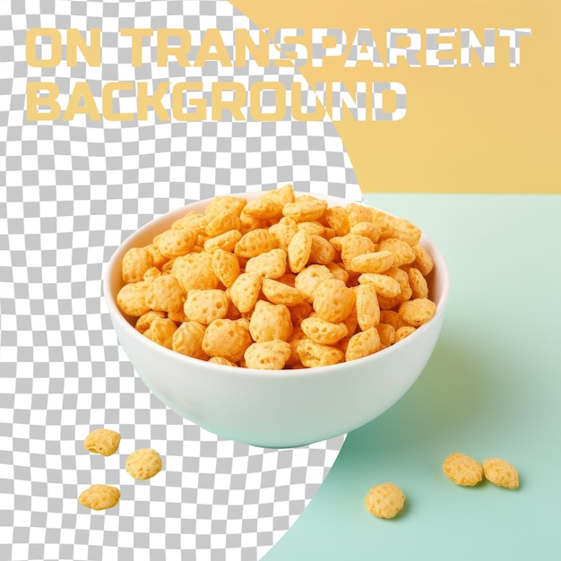 PSD a bowl of cereal with a bowl of goldfish on it