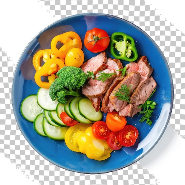 PSD a bowl of food with vegetables and meat on it