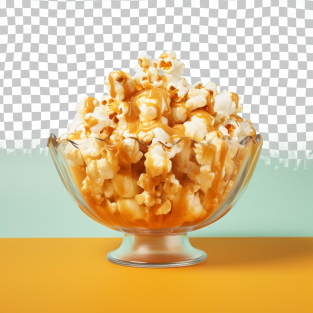 PSD a bowl of popcorn with a checkered background and a checkered pattern