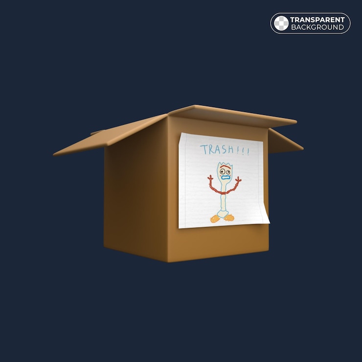 PSD a box with a paper that says t shirts on it