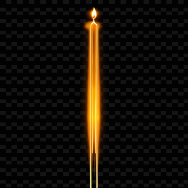 PSD Яркая стрела на черном фоне с золотым факелом