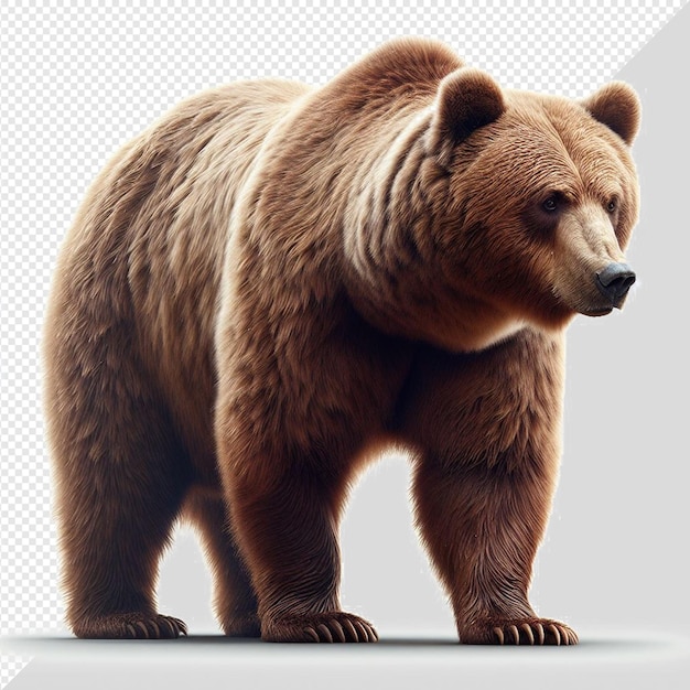 PSD Коричневый медведь с чёрным носом и черным носом