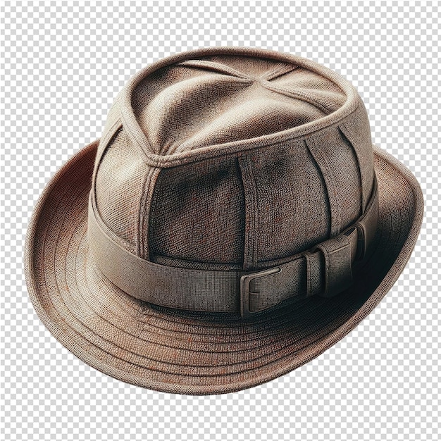 PSD Коричневая шляпа с золотой полосой на ней