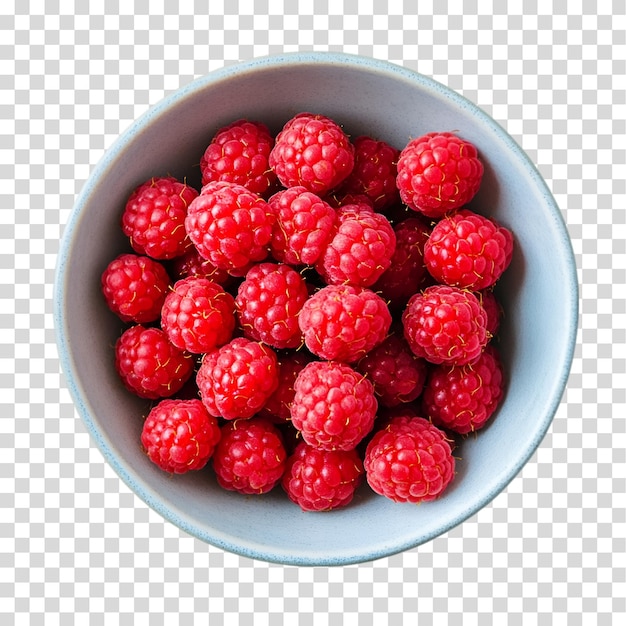 a bunch of raspberries with a green leaf isolated on transparent background png cutout