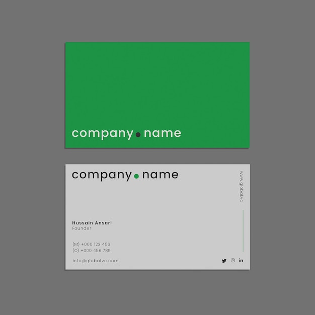 PSD Визитная карточка, на которой написано название компании