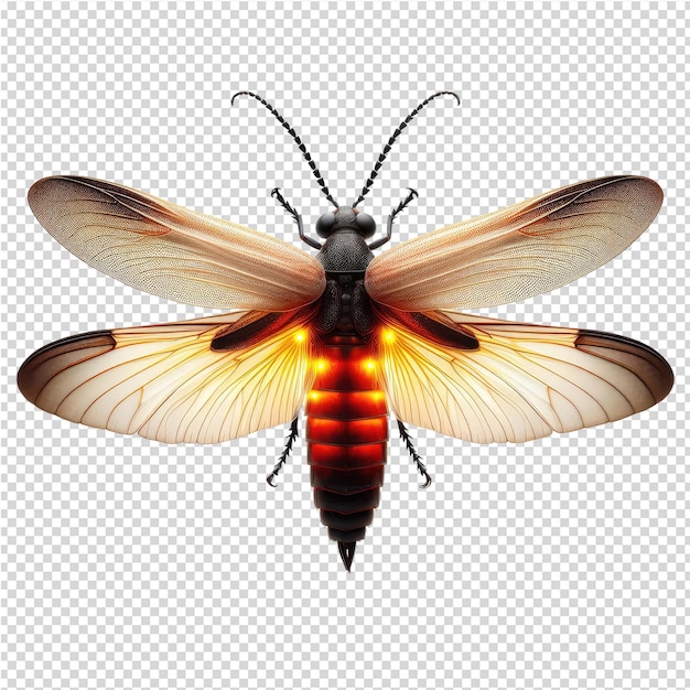PSD Бабочка с желтым хвостом изображена на прозрачном фоне