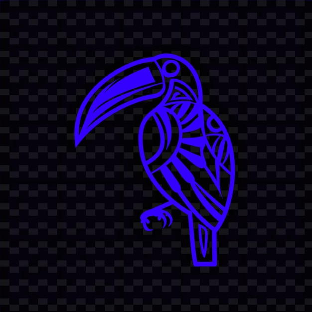 PSD Мультфильмная иллюстрация попугая с голубым фоном свободный вектор