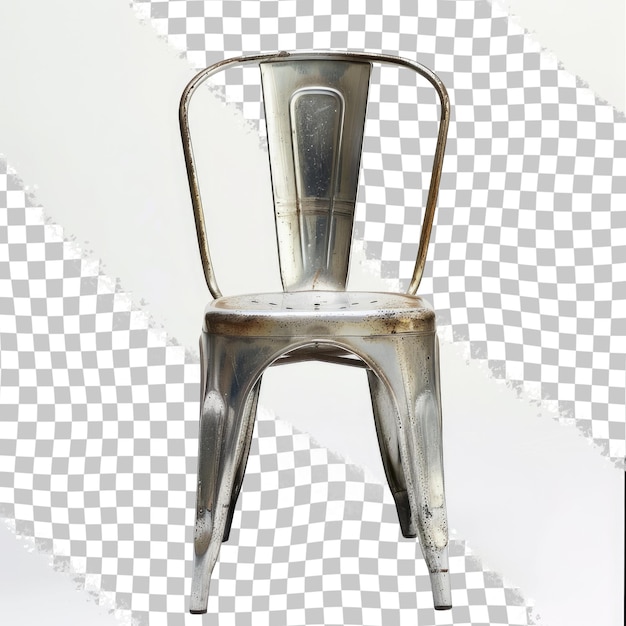 PSD 금속 으로 만들어진 의자 와 그 위 에 의자 가 있다