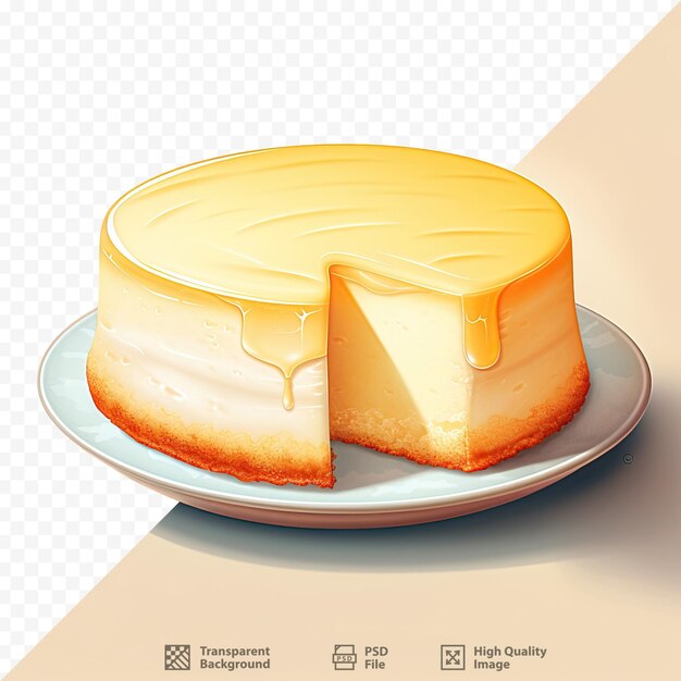 PSD スライスチーズがのったチーズケーキ