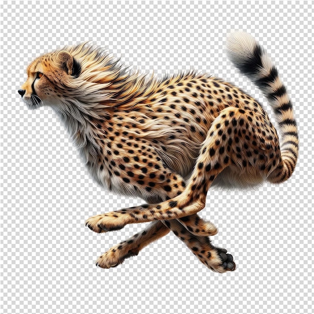 PSD a cheetah with a cheetah on its back