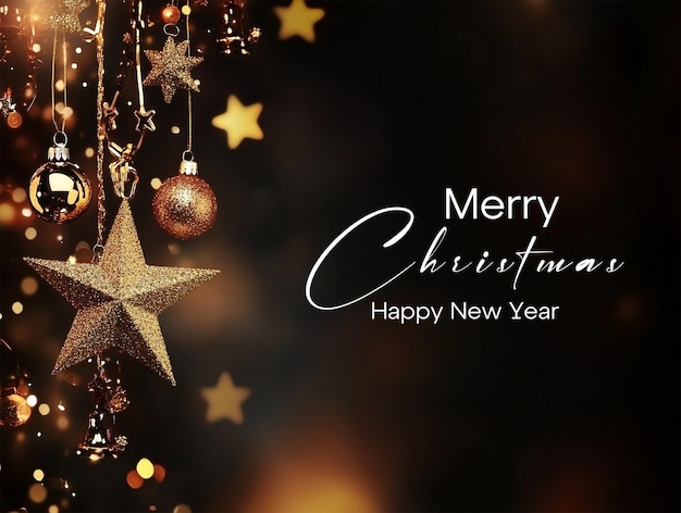 a christmas card with a star on it