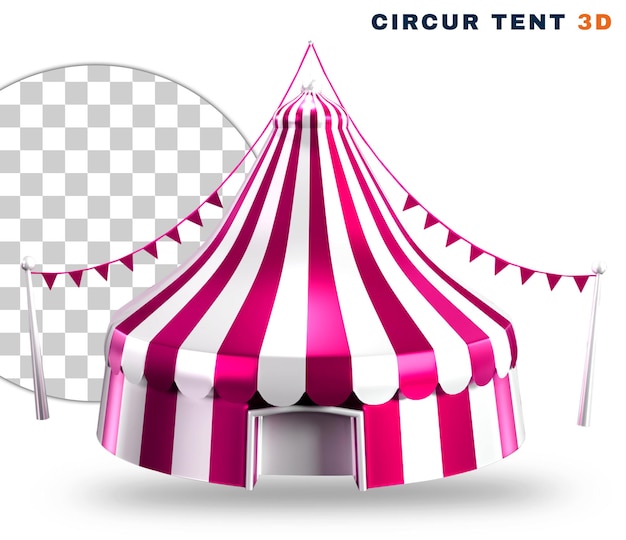 PSD Цирковой шатер со словом окружность на нем