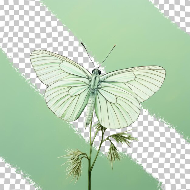 PSD Близкий план бабочки на прозрачном фоне