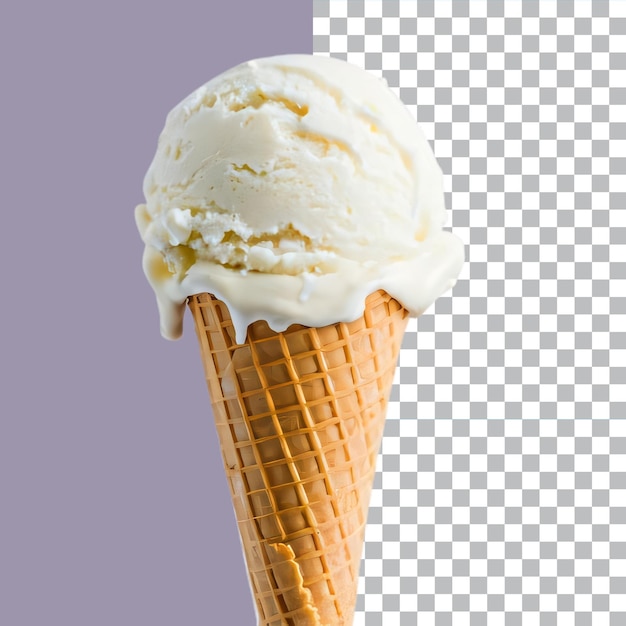 a close up of an ice cream cone with the word ice cream on it