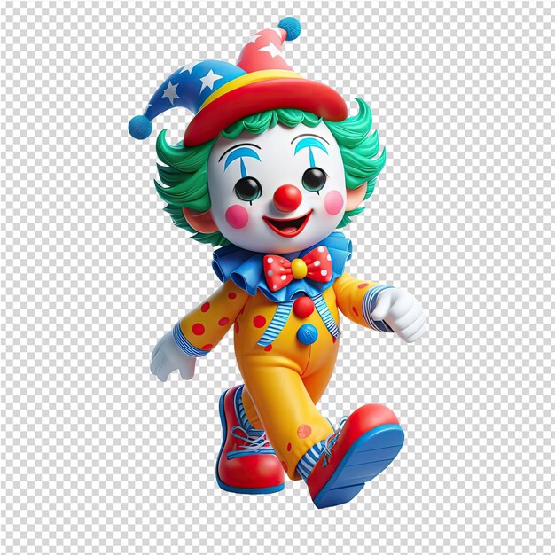 PSD a clown with a clown on it and a white background