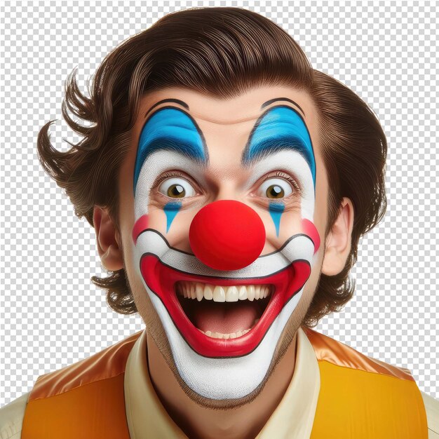 PSD a clown with a face that says clown on it