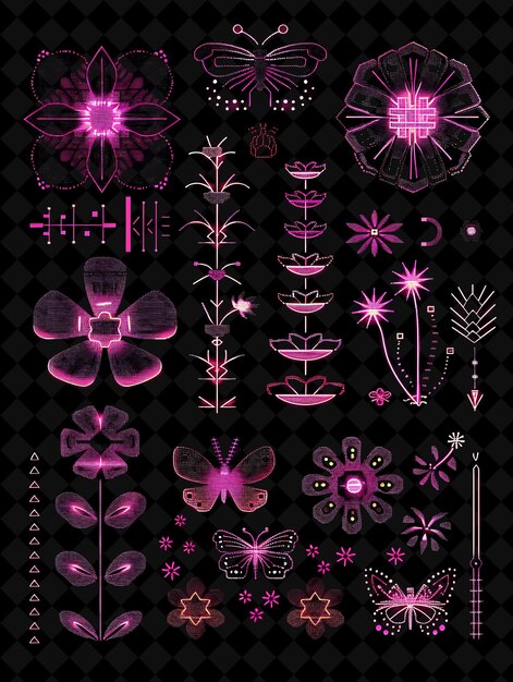 PSD 蝶と花の集まりで蝶という言葉が書かれています