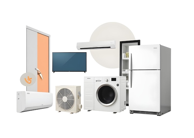 a collection of washing machines including one that has a sign that says quot no one is on it quot