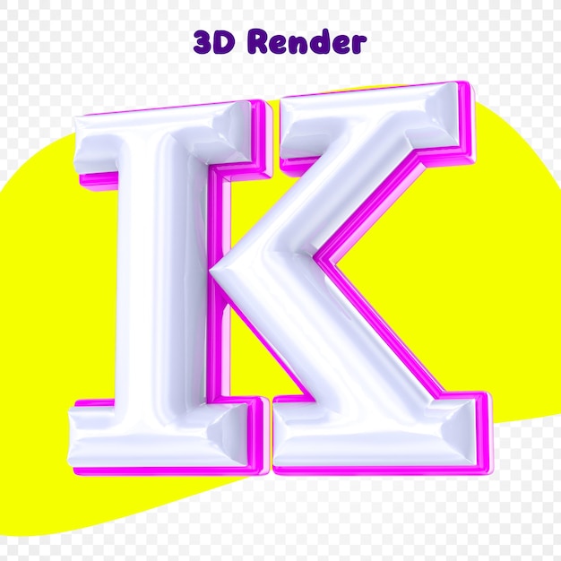 a colorful 3d logo with the letter k on it