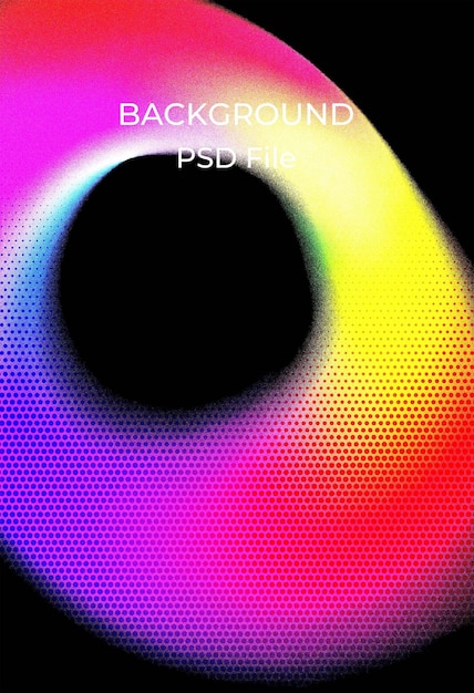a colorful background with a black circle and the words  music  on it