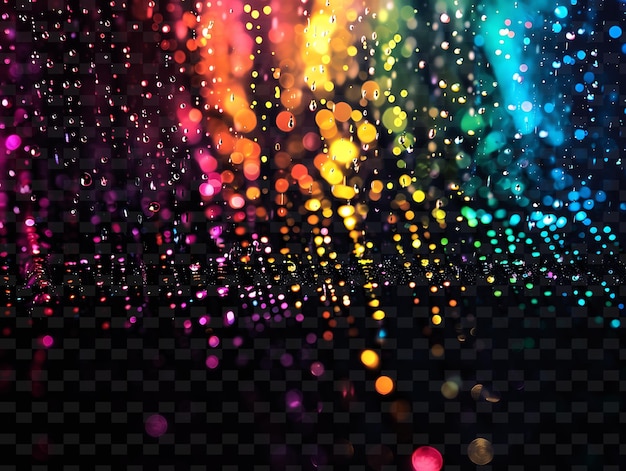 PSD a colorful background with a rainbow of sparkling water droplets